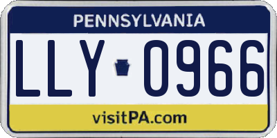 PA license plate LLY0966