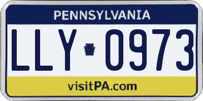 PA license plate LLY0973