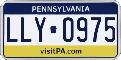 PA license plate LLY0975