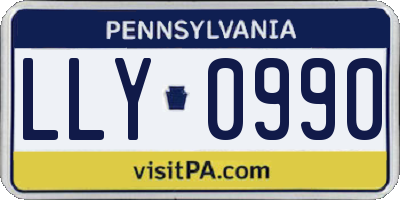 PA license plate LLY0990