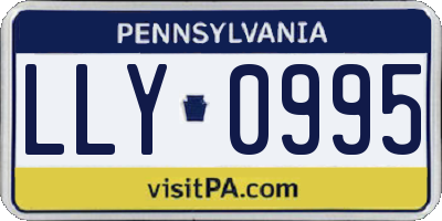 PA license plate LLY0995
