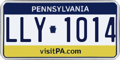 PA license plate LLY1014