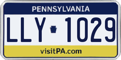 PA license plate LLY1029