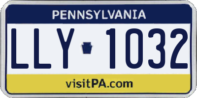 PA license plate LLY1032