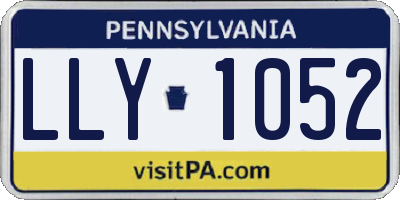 PA license plate LLY1052