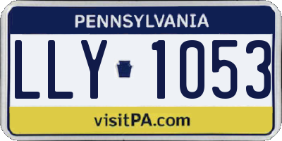 PA license plate LLY1053