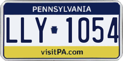 PA license plate LLY1054