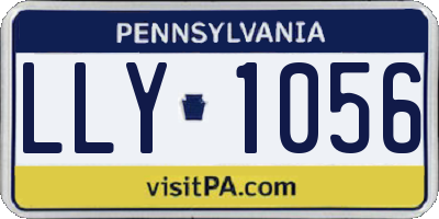 PA license plate LLY1056