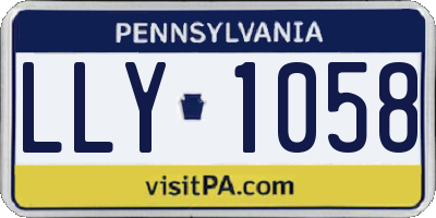 PA license plate LLY1058