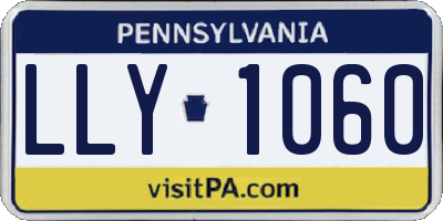 PA license plate LLY1060