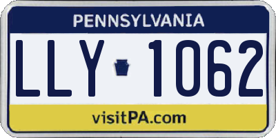 PA license plate LLY1062