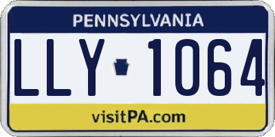 PA license plate LLY1064