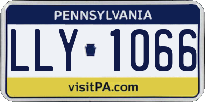 PA license plate LLY1066