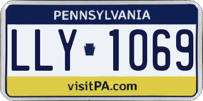 PA license plate LLY1069