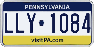 PA license plate LLY1084