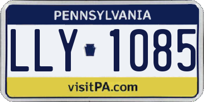 PA license plate LLY1085