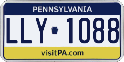 PA license plate LLY1088