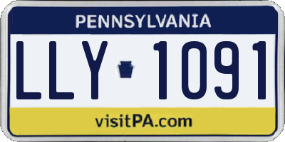 PA license plate LLY1091