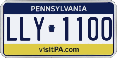 PA license plate LLY1100