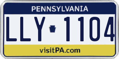 PA license plate LLY1104