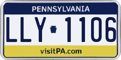 PA license plate LLY1106
