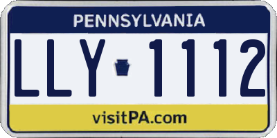 PA license plate LLY1112