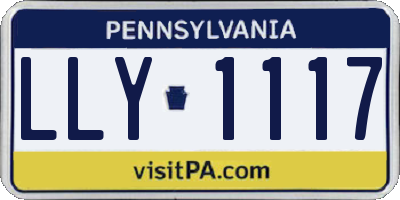 PA license plate LLY1117
