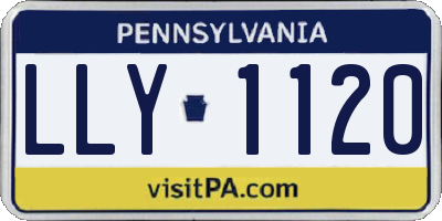 PA license plate LLY1120