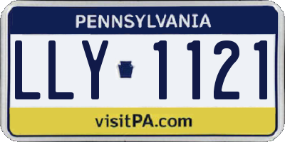 PA license plate LLY1121