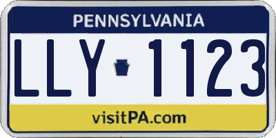 PA license plate LLY1123