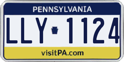 PA license plate LLY1124
