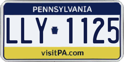PA license plate LLY1125