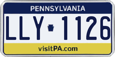 PA license plate LLY1126