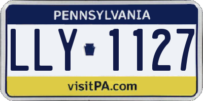 PA license plate LLY1127