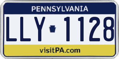 PA license plate LLY1128