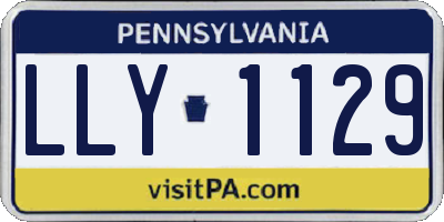 PA license plate LLY1129