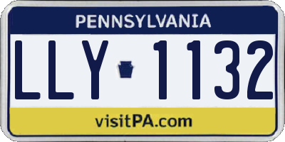PA license plate LLY1132