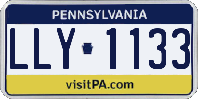 PA license plate LLY1133