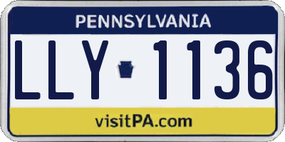 PA license plate LLY1136