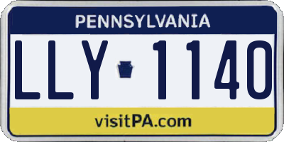 PA license plate LLY1140