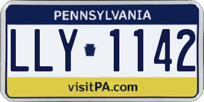 PA license plate LLY1142