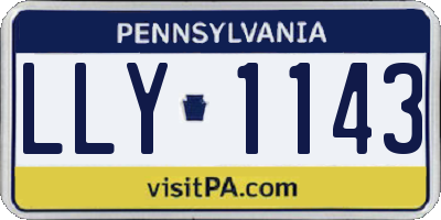 PA license plate LLY1143