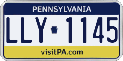 PA license plate LLY1145