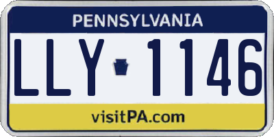 PA license plate LLY1146