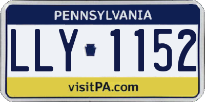 PA license plate LLY1152