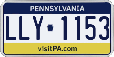 PA license plate LLY1153