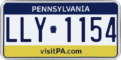 PA license plate LLY1154