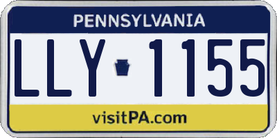 PA license plate LLY1155