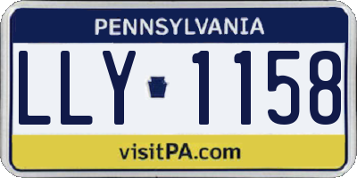 PA license plate LLY1158