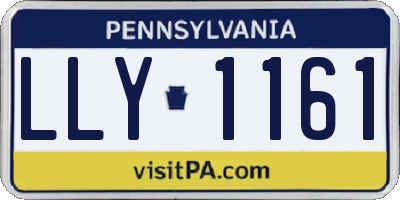 PA license plate LLY1161